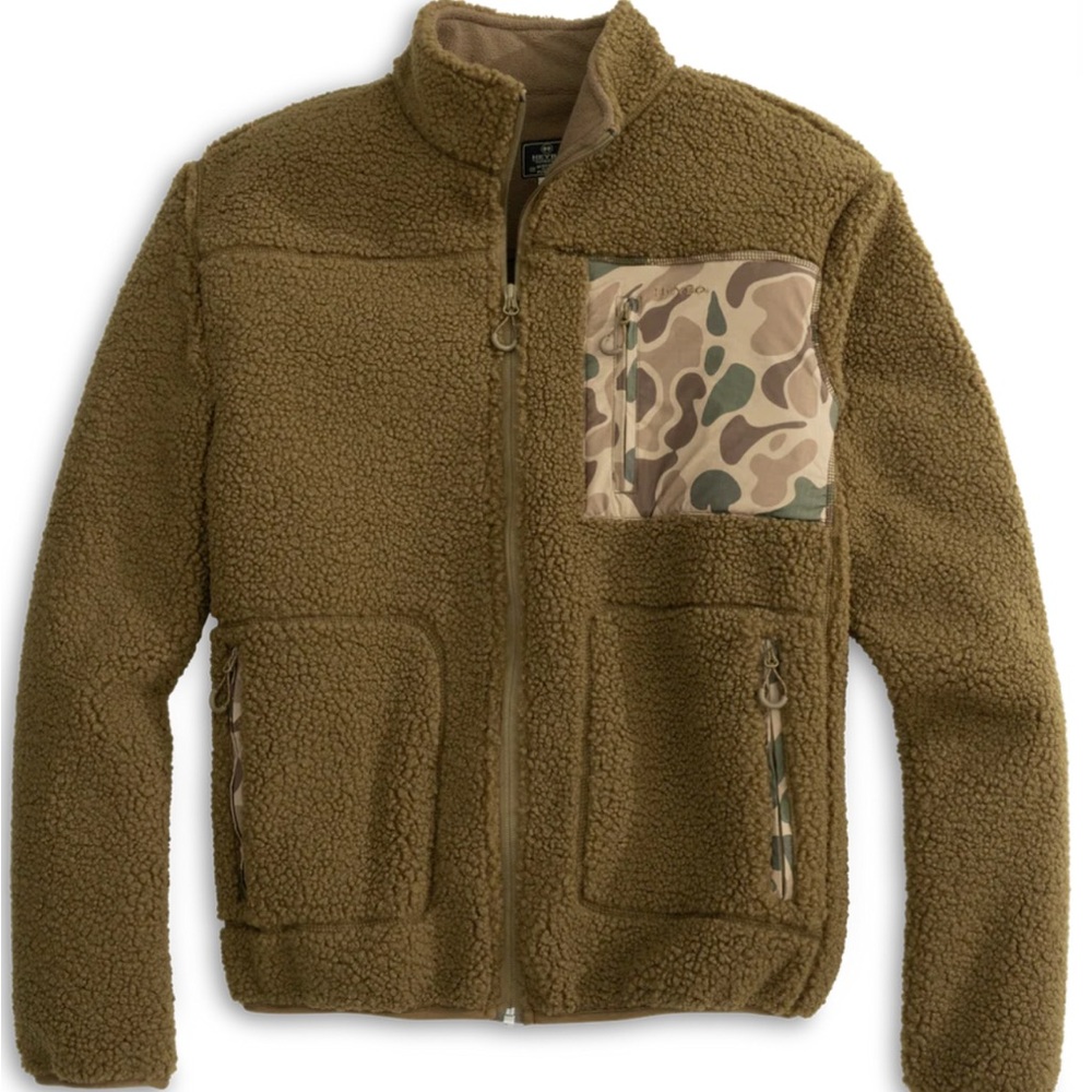 Heybo Sherpa Fleece Jacket - Olive Green- Men’s Medium- NWT